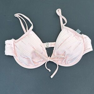 Light piggy pink swim top W/ underwire SHEIN